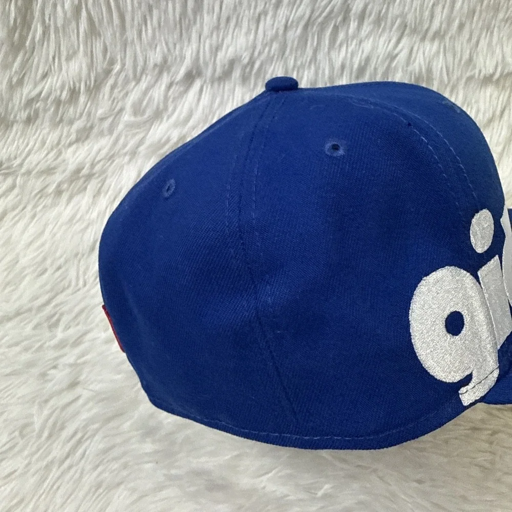New York Giants Hat Cap Fitted Mens 7-1/2 Blue NFL Football New Era 59FIFTY